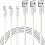 Lot de 3 cble de chargeur iphone 2m?mfi certifi? fil lightning charge rapide pour iphone 11 pro xs ...