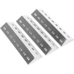 Lot de 3 cache - br�leurs universels en acier inoxydable de 37 cm pour barbecue barbecook siesta / vanilla ...