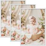 Lot de 3 cadre photo 40x60 cm woltu, cadre en bois massif, d�coration murale ou sur table, avec passe ...