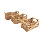Lot de 3 caisses d�co 'eug�ne' 36cm naturel
