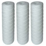 Lot de 3 cartouches filtrantes bobin�es pour filtre � eau ? filtration des s�diments jusqu?� 25 microns ...