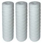 Lot de 3 cartouches filtrantes bobin�es pour filtre � eau ? filtration des s�diments jusqu?� 25 microns ...