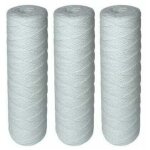 Lot de 3 cartouches de filtration � eau bobin�es - filtre les s�diments jusqu'� 5 microns - taille standard ...