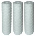 Lot de 3 cartouches de filtration � eau bobin�es - filtre les s�diments jusqu'� 5 microns - taille standard ...