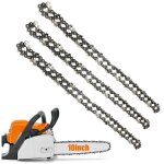 Lot de 3 cha�nes d'�lagueuse sur perche pour guide - cha�ne de 10  (25 cm), 40 maillons d'entra�nement, ...