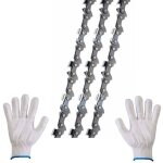 Lot de 3 cha�ne de tron�onneuse 3 / 8 lp 52 maillons 1, 1mm 35cm faible rebond compatible avec bosch ...