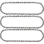 Lot de 3 chane de trononneuse 3 / 8'lp 52 maillons 1, 1mm 35cm faible rebond compatible avec bosch ...