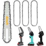Rhg lot de 3 cha�nes de tron�onneuse �lectrique en acier de 4  accessoires de rechange pour tron�onneuse ...