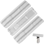 Lot de 3 chiffons en microfibre pour nettoyeur de vitres karcher wv1 wv50 wv75, bonnettes microfibre ...