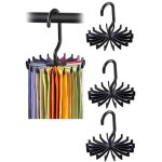 Lot de 3 cintres rotatifs (360�) pour foulards, ceintures, cravates ? noir, pour placard