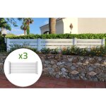 Lot de 3 clôtures aluminium 1, 9m vogel h. 80cm blanc Lot de 3 clôtures aluminium 1, 9m vogel h. 80cm blanc