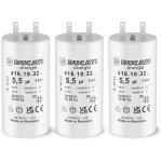 Lot de 3 condensateurs 5, 5 uf pour moteur de volet roulant somfy dure de vie 10 000 heures condensateur ...