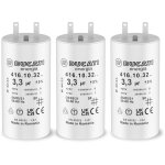Lot de 3 condensateurs 3, 3 uf pour moteur de volet roulant somfy dure de vie 10 000 heures condensateur ...