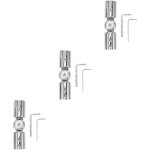 Lot de 3 connecteurs  charnire universels pour tringle  rideau d'angle, accessoires pour rideaux, ...