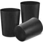 Lot de 3 corbeilles de 212126. 5cm - pour salle de bain, cuisine, bureau � domicile, dortoir - noir
