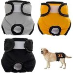 Lot de 3 couches tr�s absorbantes pour chiennes en chaleur taille r�glable - xs