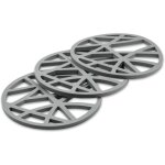 Lot de 3 dessous - de - plat ronds en silicone - souples et antidrapants - 15. 8 x 15. 8 x 0. 7cm ? ...