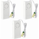 Lot de 3 d�tecteurs de fuite d'eau pour sous - sol 120 db fonctionne seul � piles blanc