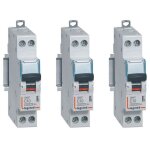Lot de 3 disjoncteurs dnx unipolaire + neutre 10a - legrand