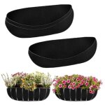 Lot de 3 doublures ovale long en tissu non tiss� pour jardiniere suspendue, paniers de fleurs remplacement, ...
