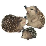 Lot de 3 figurines d'animaux de jardin - statuettes de hrisson mignons - sculpture de jardin - dcoration ...