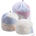 Lot de 3 filets � linge pour machine � laver, sac � linge avec bloque - cordon. .
