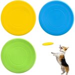 Bluedeer - lot de 3 frisbee pour chien - disque volant pour chien - soucoupe volante en caoutchouc naturel ...