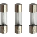 Lot de 3 fusibles en verre 5x20mm, 2. 5a, 250v - tibelec