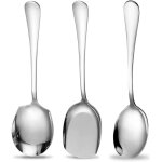 Lot de 3 grandes cuillères de service en acier inoxydable avec longues poignées pour servir la soupe, ... Lot de 3 grandes cuillères de service en acier inoxydable avec longues poignées pour servir la soupe, ...