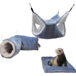 Lot de 3 hamacs pour rat, cochon d'inde, tunnel suspendu et lit chaud, accessoires de cage pour furet, ... Lot de 3 hamacs pour rat, cochon d'inde, tunnel suspendu et lit chaud, accessoires de cage pour furet, ...