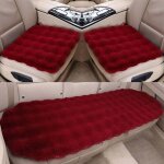 Lot de 3 housses si�ges auto avant arri�re en peluche �paisse rouge