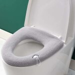 Lot de 3 housses de si�ge de toilette �paisses avec poign�e pour abattant de toilette - coussin doux, ...