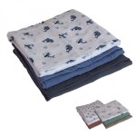 Lot de 3 langes bb, serviettes absorbantes et respirantes - 100% mousseline de coton - 65 x 65 cm - ...