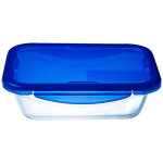 Lot de 3 lunch box - pyrex - cook & go - verre - rectangulaire - couvercle herm�tique - 0, 8 l