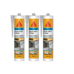 Sika - lot de 3 mastics silicone seal - 180 salle de bain & carrelage - transparent - 300ml