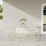 Lot de 3 meubles de jardin de balcon, ensemble salon de jardin, 1 table et 2 chaises pliable, bistrot ...