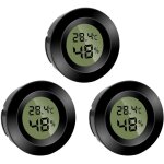 Lot de 3 mini - hygrom�tres num�riques ronds - hygrom�tre - temp�rature (?) ou celsius (?) - pour l'int�rieur, ...