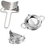 Lot de 3 moules � chaussons en acier inoxydable, ustensiles pour p�tes, boulettes, tartelettes, accessoires ...