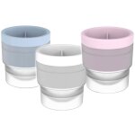 Lot de 3 moules � gla�ons sph�riques en silicone pour whisky, cocktails et boissons sans alcool. moule ...