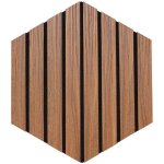 Lot de 3 panneaux d�coratifs colva effet noyer fond noir 30x26cm atmosphera cr�ateur d'int�rieur