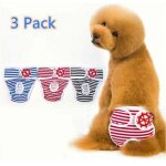 Lot de 3 pantalon hygi�nique pour chien couches r�utilisables pour chien pantalon de s�curit� lavable ...
