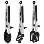 Lot de 3 pinces � spaghetti en silicone avec support pour aliments, pinces � grill, pinces � spaghetti, ...