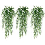 Lot de 3 plantes suspendues d?ext�rieur ? fleurs artificielles r�sistantes aux uv pour d�coration murale, ...