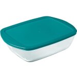 Lot de 3 plats avec couvercle - pyrex - cook & store - verre - rectangulaire - 0, 4 / 1, 1 / 2, 5 l