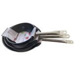 Lot de 3 poles baumalu gastronomie - 20 / 24 / 28 cm - inox
