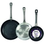 Lot de 3 po�les habitex ecoset 18 - 22 - 26 cm. - talla