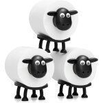Lot de 3 porte - rouleaux de papier toilette avec motif mouton - porte - rouleau de papier toilette amusant ...