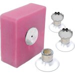 Lot de 3 porte - savons magntiques  ventouse, design simple & fixation puissante, acier inoxydable, ...