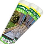 Rouleau feutre gotextile - 1 x 10 m - 150g / m2 - rouleau gotextile anti repousse - paillage pour plante, ...