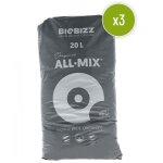 Lot de 3 sacs de terreaux biobizz all�mix� 20l ? substrat organique enrichi